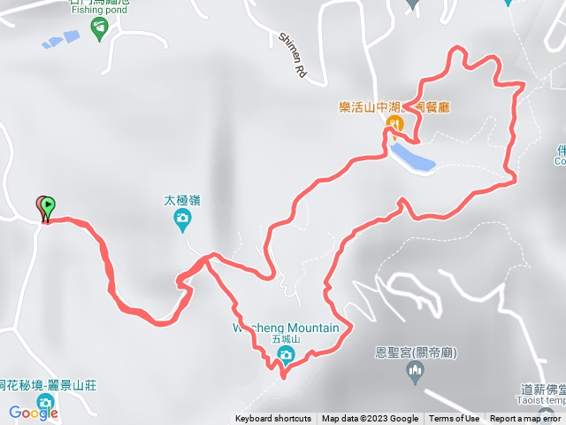 石門路70號登山口-直上五城山-西段天上山縱走-繞湖3/4圈-山中湖-直下回70號登山口