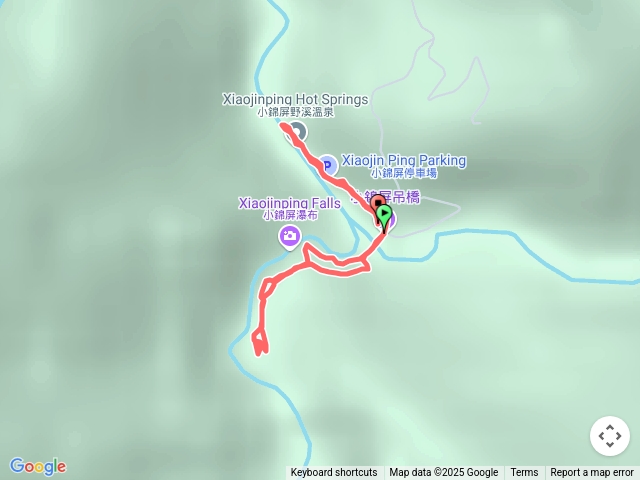 小錦屏吊橋、瀑布、錦屏溪野溪溫泉