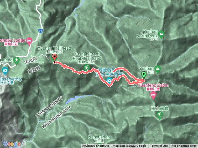 排雲山莊-玉山西峰-排雲山莊-塔塔加登山口