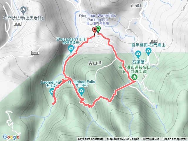 青山瀑布尖山湖步道老梅冷泉