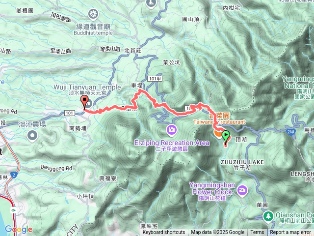 竹子湖，天元宮縱走