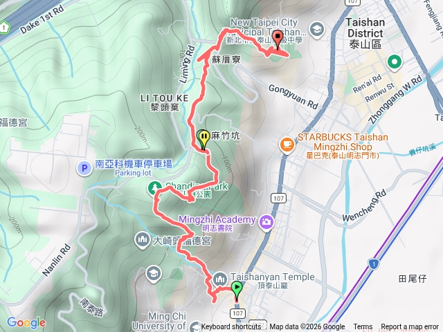 泰山巖--義學步道--瓊仔湖山--辭修公園預覽圖
