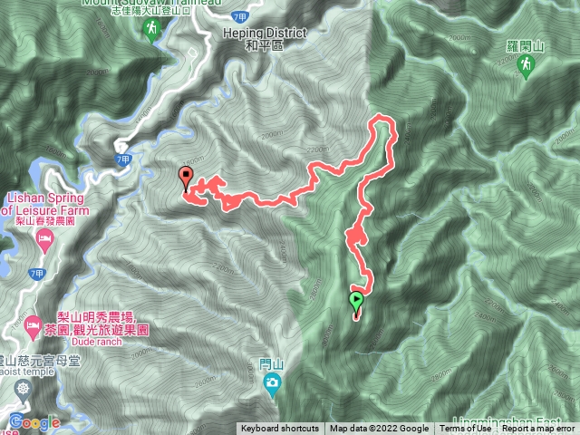 閂山登山口下山