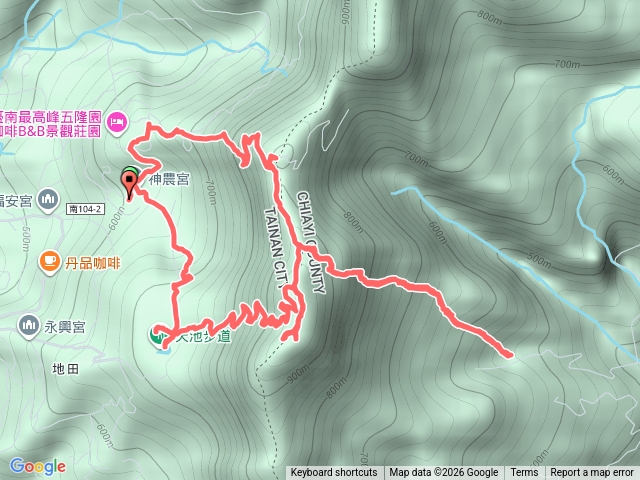 神農宮 二尖山 穩凍山 神農山 獅嶺峭壁 大獅嶺 李子園山 天池 龜形山預覽圖