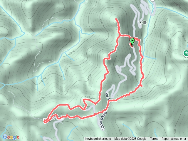 北42/24k-中坑東山-北豹子廚山-豹子廚越嶺保甲路-下坑古道右線出林家古厝O形