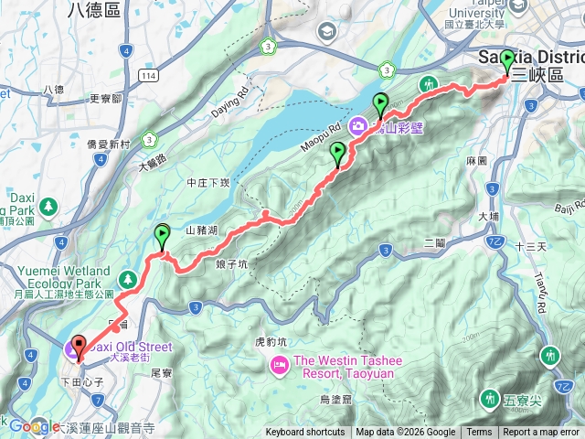 三峽大溪縱走預覽圖