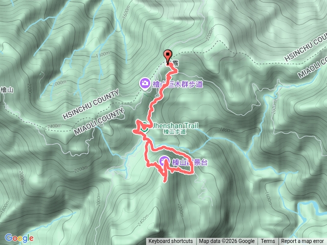 觀霧山莊賞霧社櫻王登榛山望聖稜繞O型預覽圖