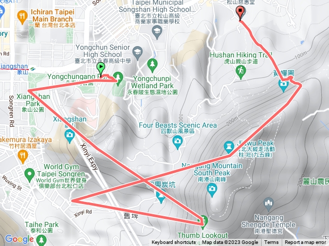 象山➡ 拇指山➡九五峰➡慈惠堂