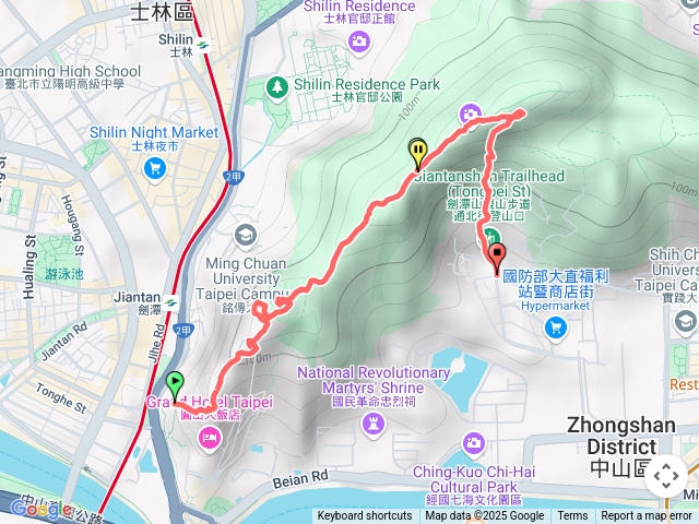 劍潭山步道首走