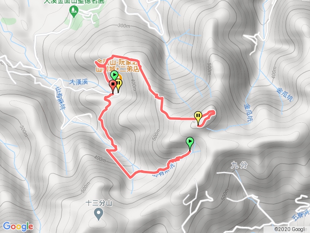 金面山第三登山口上，走金面山古道回