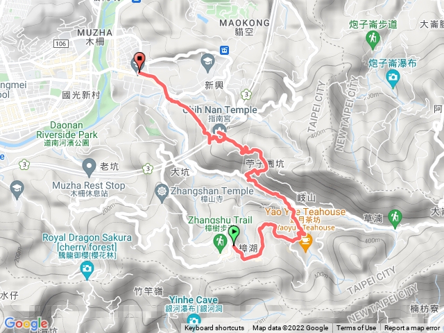 貓空—指南宮登山步道—大成殿步道—指南宮千階步道—政治大學（台北大縱走第七段部分路段）