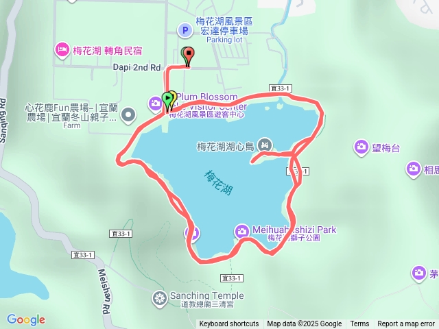 2025-806梅花湖環湖2圈（自行車）