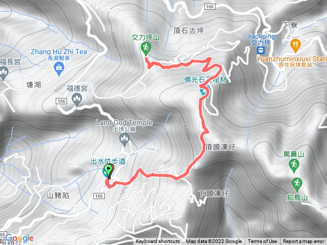 出水坑古道、交力坪山