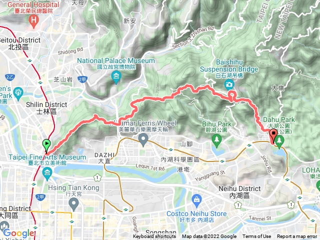 臺北大縱走第五段 劍潭～碧山巖 + 圓覺瀑布～大湖公園站