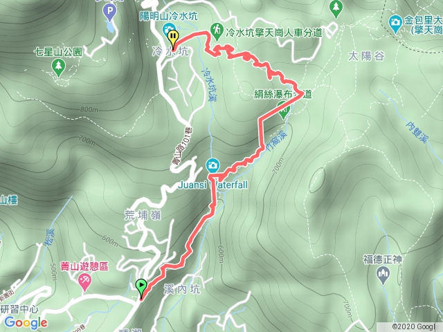 涓絲瀑布到冷水坑遊客中心