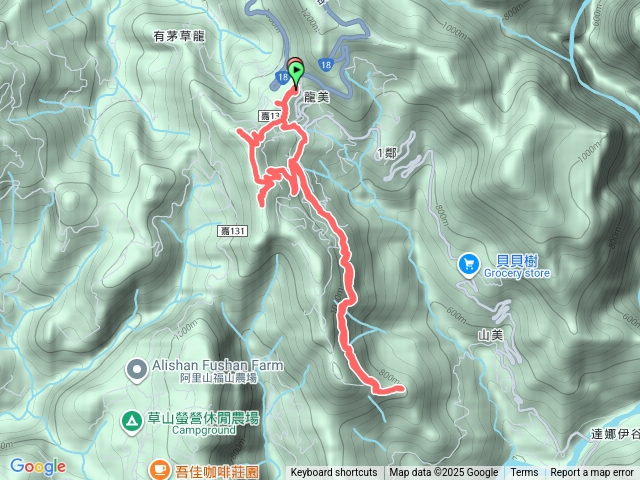 麻竹湖步道-阿郡-阿郡南山-阿郡山-南阿郡山（未境）-山美西山-瀨頭林道返回2025-11-16