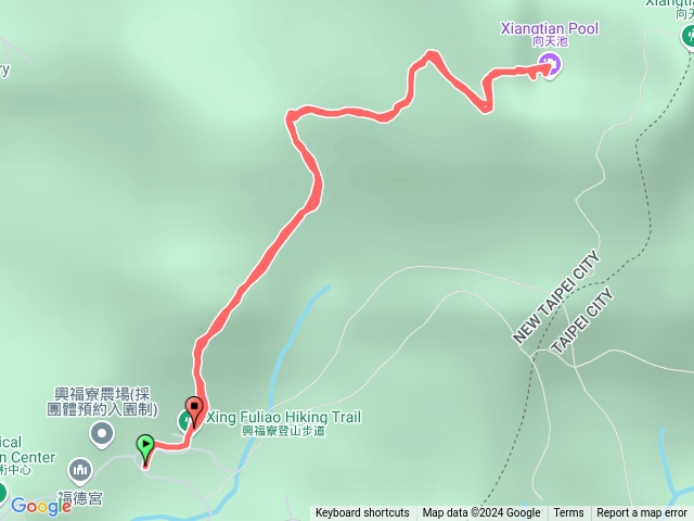 20241014興福寮向天池步道登山口-向天池來回