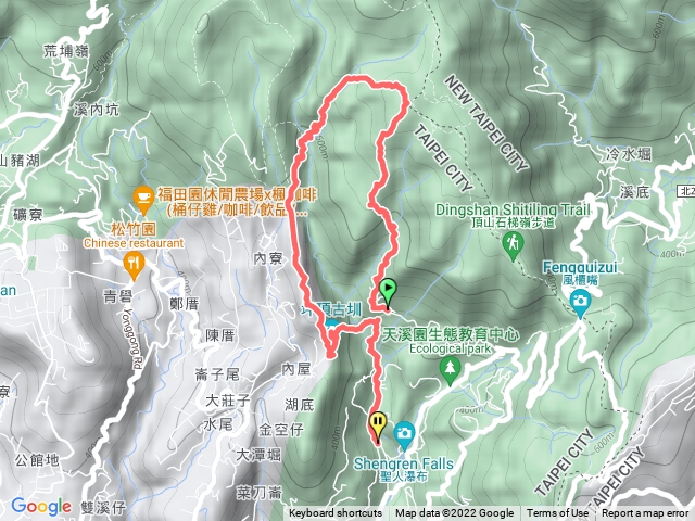 市小1頂山荷蘭古道~北五指山草原~清風亭~坪頂古圳步道~小18