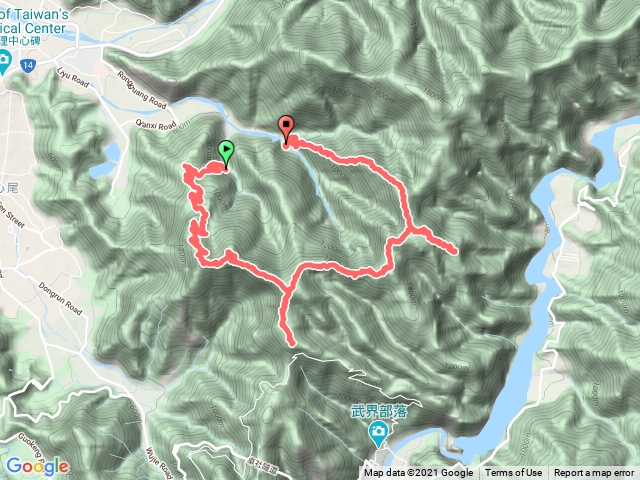 橫屏山西峰、橫屏山、武界山、獅凸魯山、南武界越山、妹原山、武界越山U型縱走