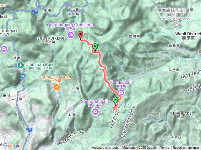 風櫃口到擎天崗山東峰來回預覽圖