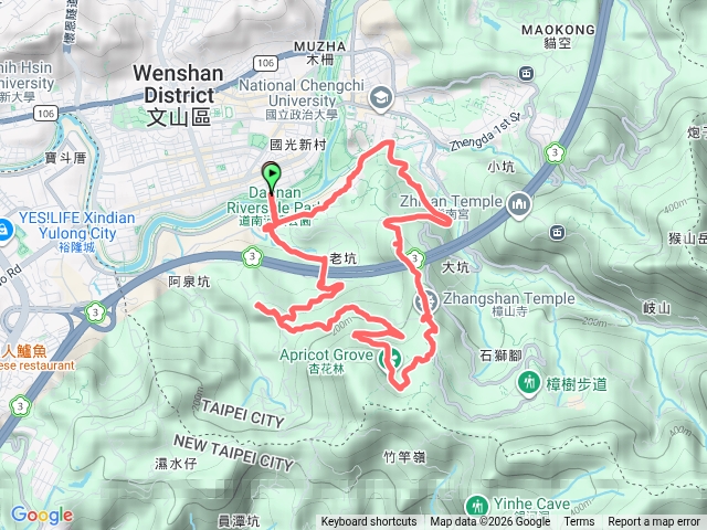 20260426政大後山小縱走(恆光橋崙、阿泉坑山、樟湖山、樟山、炮子林山)預覽圖