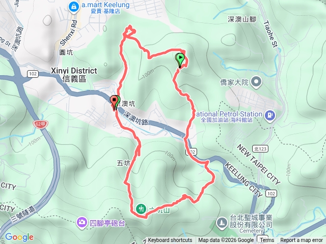 六坑山-總督嶺步道-五坑山-五坑湖環走