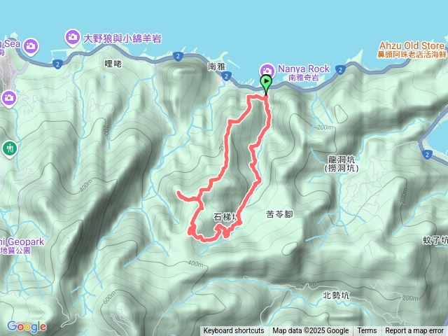 2025-07-13瑞芳仁愛橋停車場-石梯坑古道-石梯坑山-隧道口-雙鬼小霸尖-黃金八稜 O型