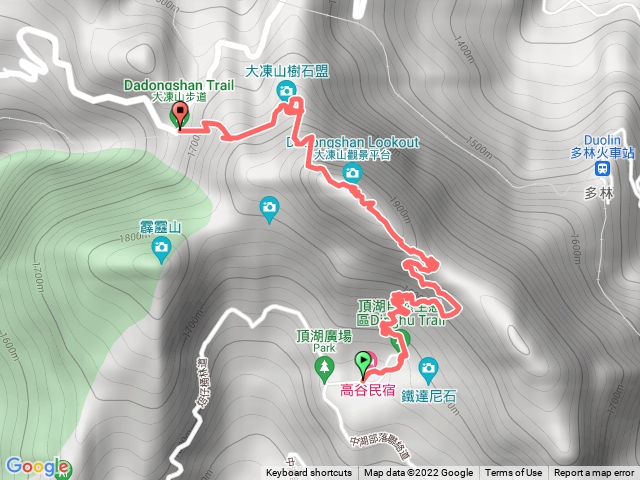 頂湖大棟山步道到多林