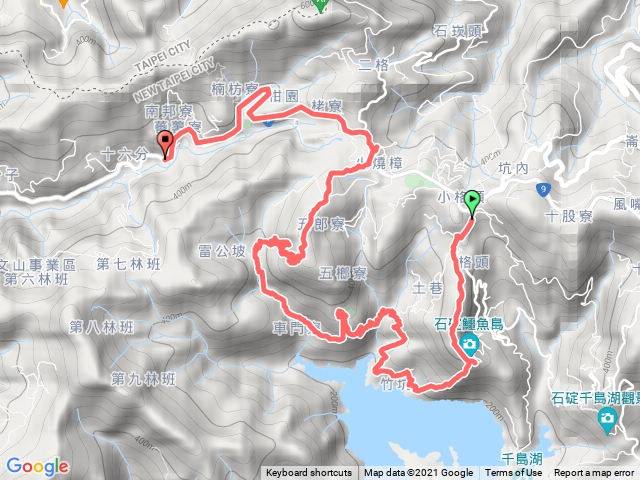 小格頭鱷魚島竹坑古道雷公埤出栳寮（二格公園）