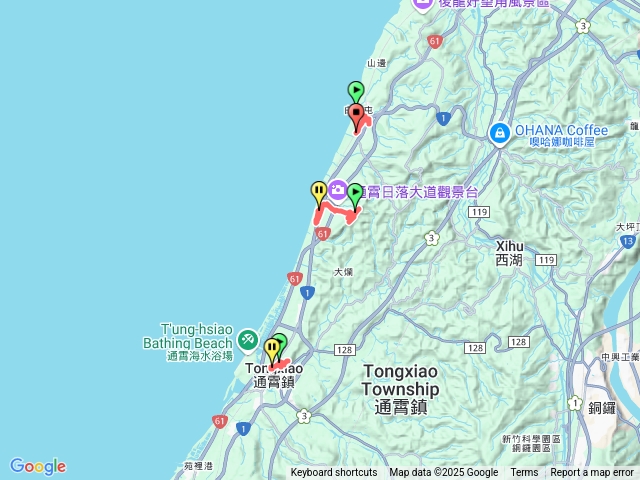 通霄虎頭山+塗崁頂山+白沙屯山