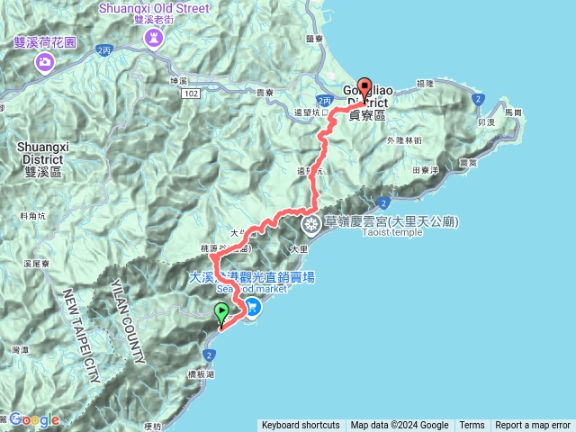 2024 10 18大溪火車站~桃源谷大溪步道~番薯寮山~福德山~灣坑頭山~桃源谷草嶺線步道~草嶺古道~遠望坑親水公園~草嶺古道福隆線~福隆火車站