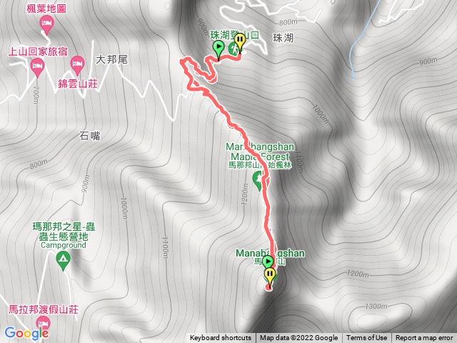 馬那邦山珠湖登山口往返