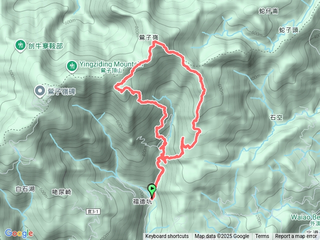 石鏡台-礁水坑山-鶯子嶺-八八峰下福德坑石鏡台O型預覽圖