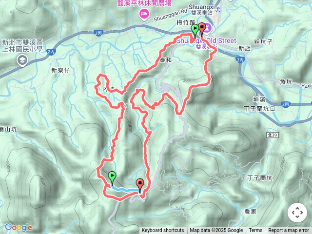 梅竹蹊山-麻竹坑山-苕古坑山-苕古坑山東南峰-苕古坑古道-百二階古道-苕古瀑布-蝙蝠山