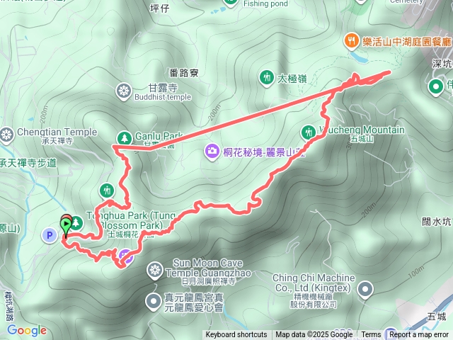 天上山-五城山-文筆山-甘露公園O型縱走