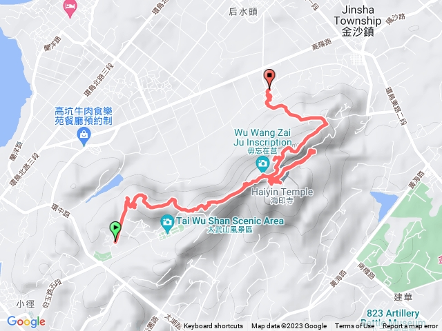 2023-06-28 太武山連走─植物園→轉播站→玉章路→倒影塔→毋忘在莒→海印寺→小黃山→四線堡步道→蔡厝古道