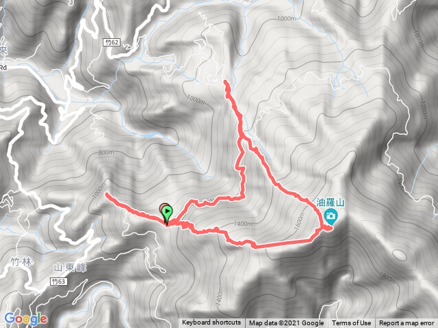 油羅山-西北峰-西油羅山O型