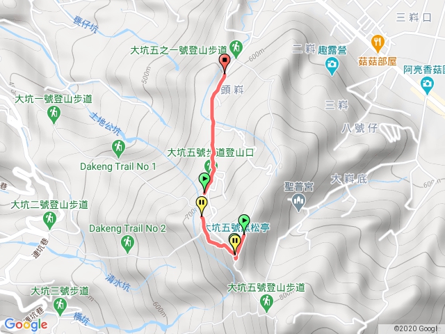 20201003-半途開始記錄的大坑5-1上5下