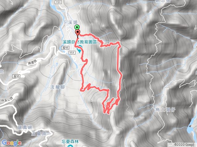 溪頭教育園區至鳳凰山環型