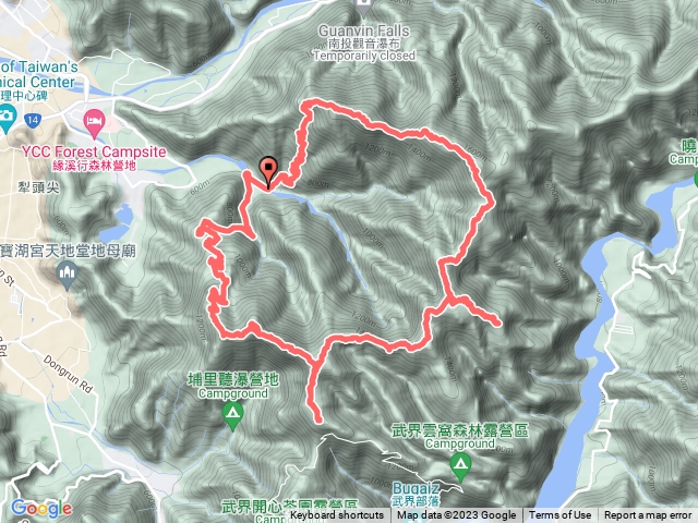 板仔寮山→舊武界越山→武界越山主峰→妹原山→南武界越山→東橫屏山→獅凸魯山→武界山→橫屏山→石盤坑山→墘溪山