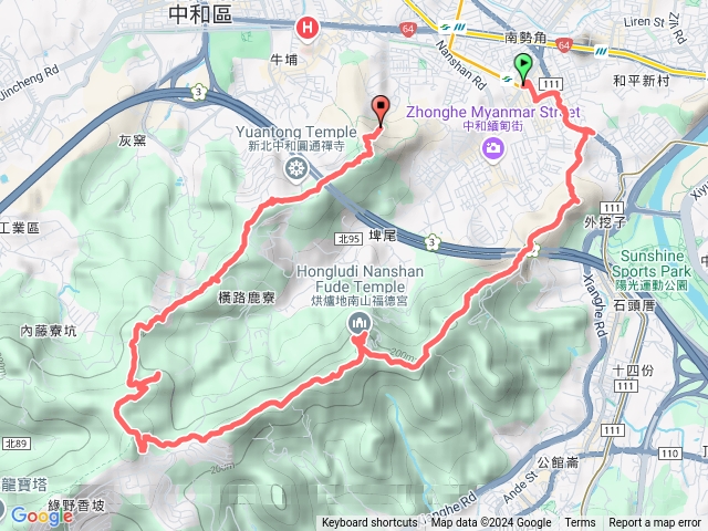 南勢角捷運站-外挖仔山-烘爐地土地公-復興國小預覽圖