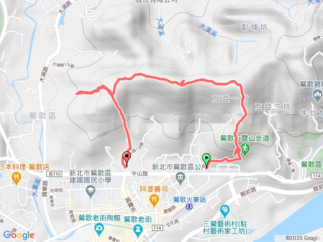 孫臏廟上→鶯歌石山→光明山稜線→林長壽圖書館後方下山