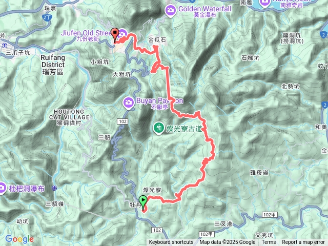牡丹車站-燦光寮古道-楊廷理古道-金瓜石黃金博物館