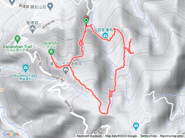 大尖山 和尚頭山 槓尾山 茄苳瀑布 大尖瀑布