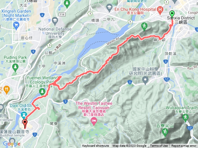 鳶尾山+鳶山東峰+鳶山+五十分山+烏塗窟山+娘子坑山+山豬湖生態園區+李騰芳古宅+月眉古道+大溪車站