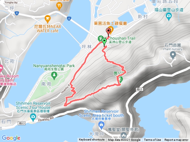 溪州山登山口出發往新溪州山下溪州公園