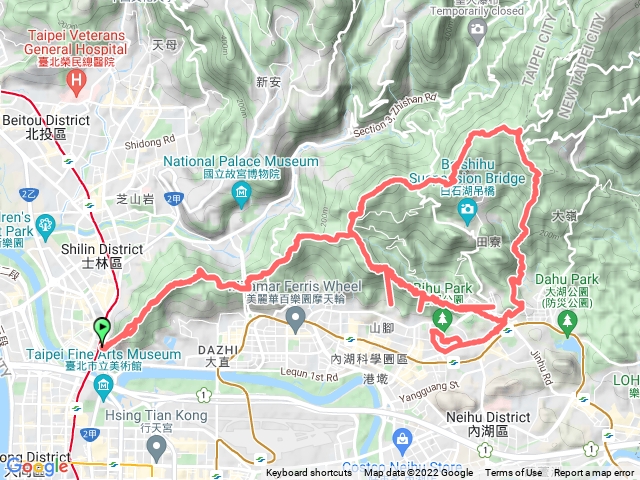 內湖-雙心縱走劍潭站