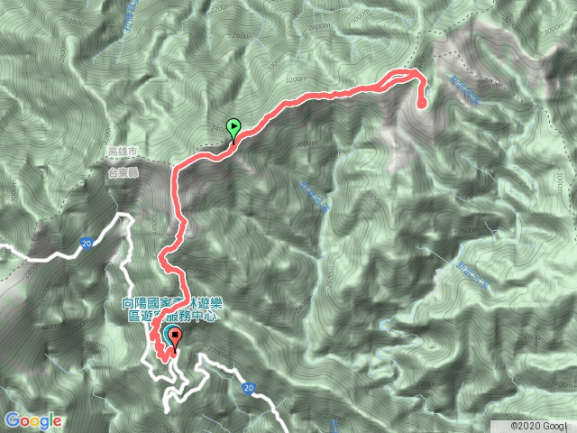 D2嘉明湖（避難山屋、三叉山、嘉明湖、登山口）