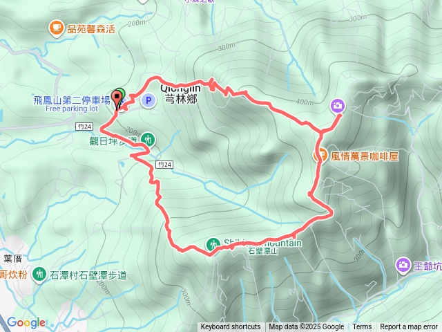 鳳飛山+觀日亭步道：O型