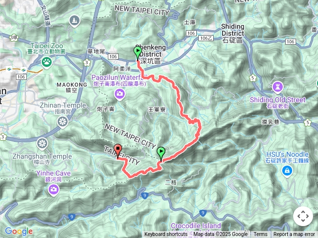 麻竹寮山、昇高坑山、筆架山南北峰、二格山縱走